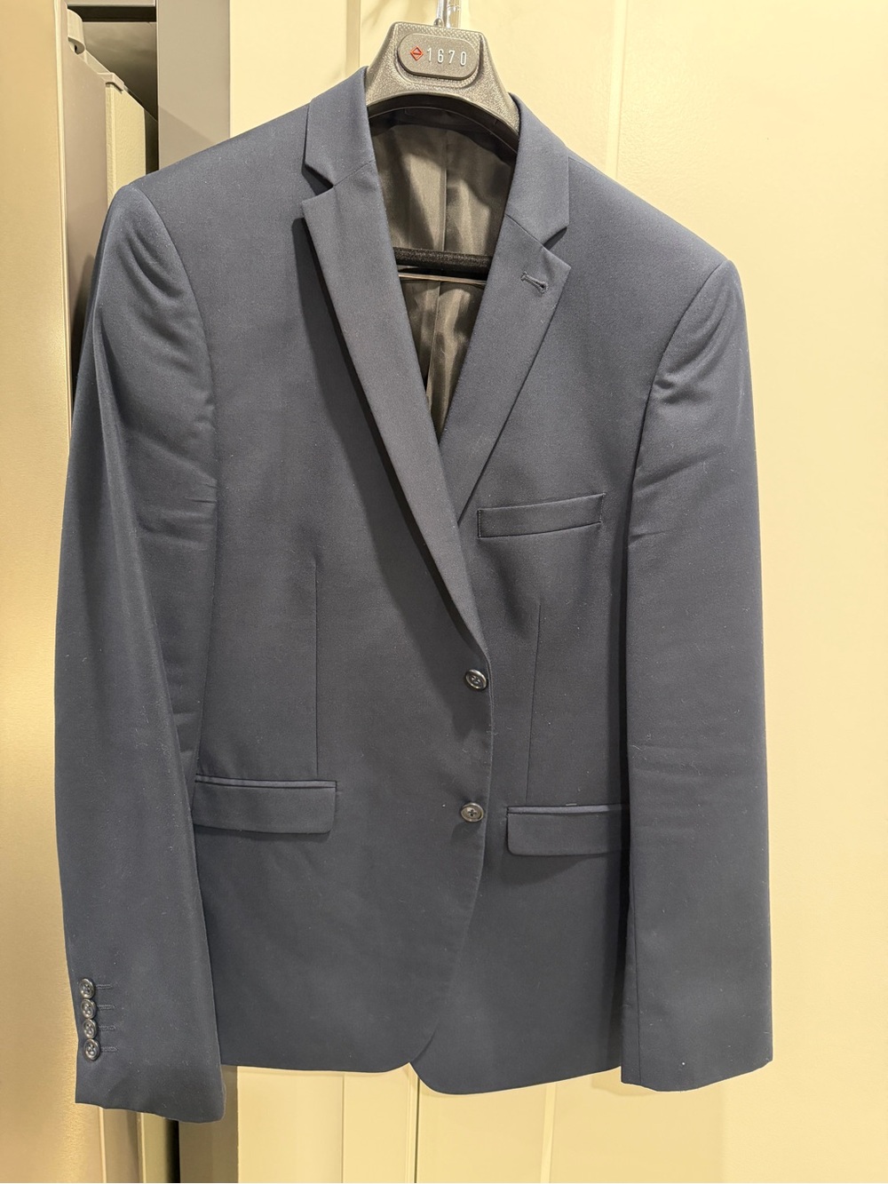 Men's Classic Navy Two-Button Blazer